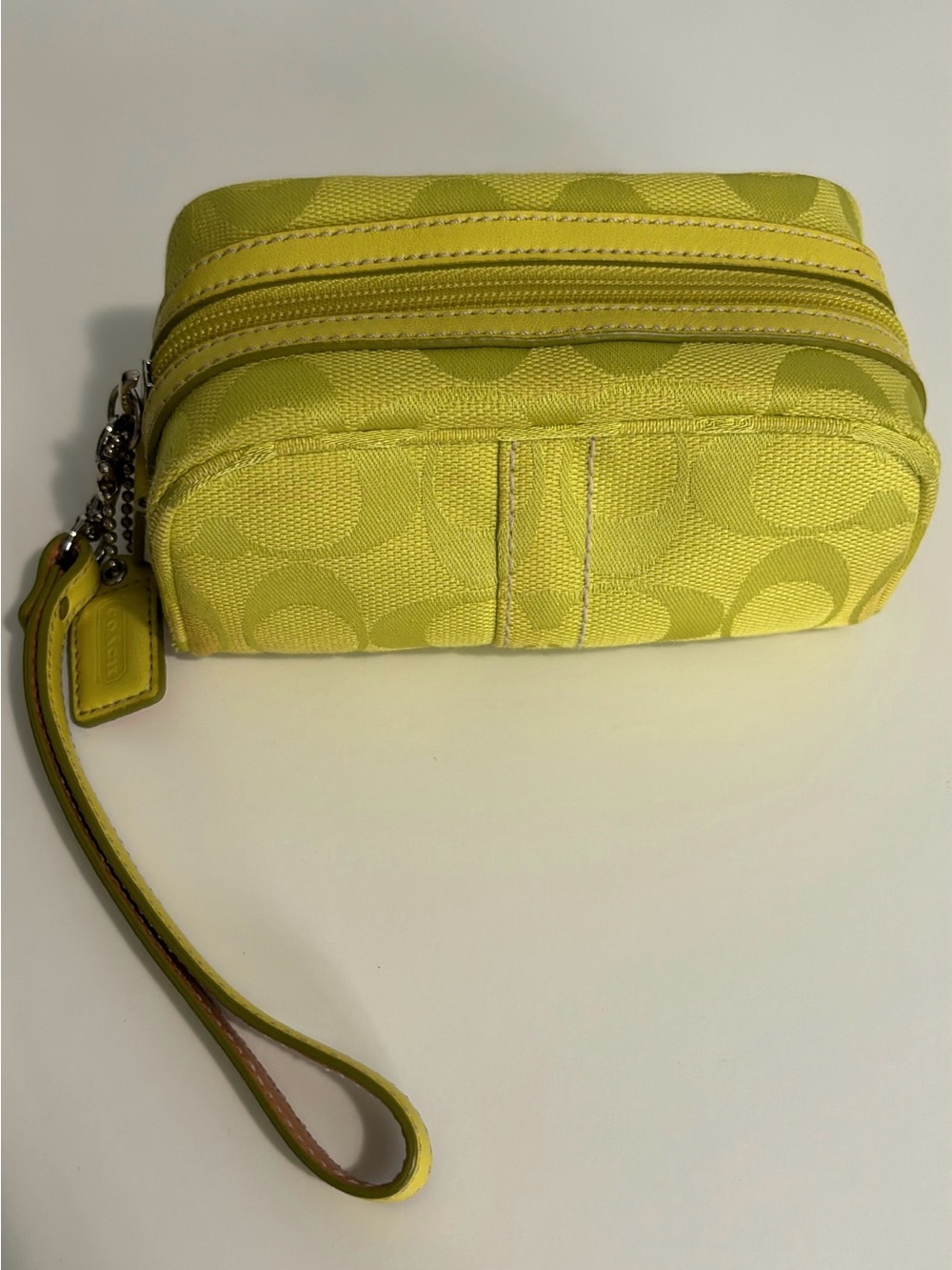 Coach Green Cosmetic Pouch